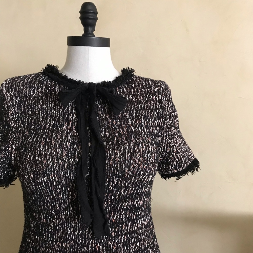 ZARA Black and White Knit Dress - Picture 2 of 9